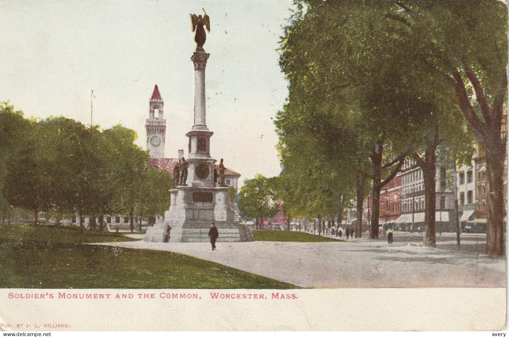 Soldier's Monument And The Common, Worcester, Massachusetts - Worcester