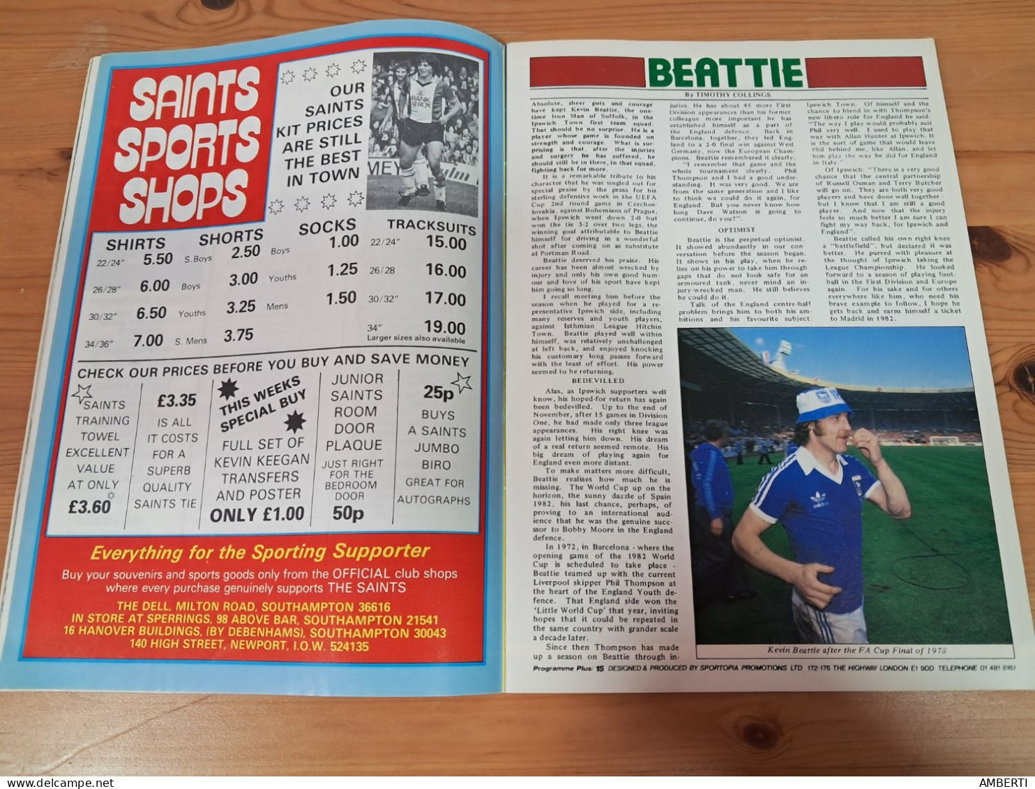 FA CUP 1981 programa Southampton-Everton