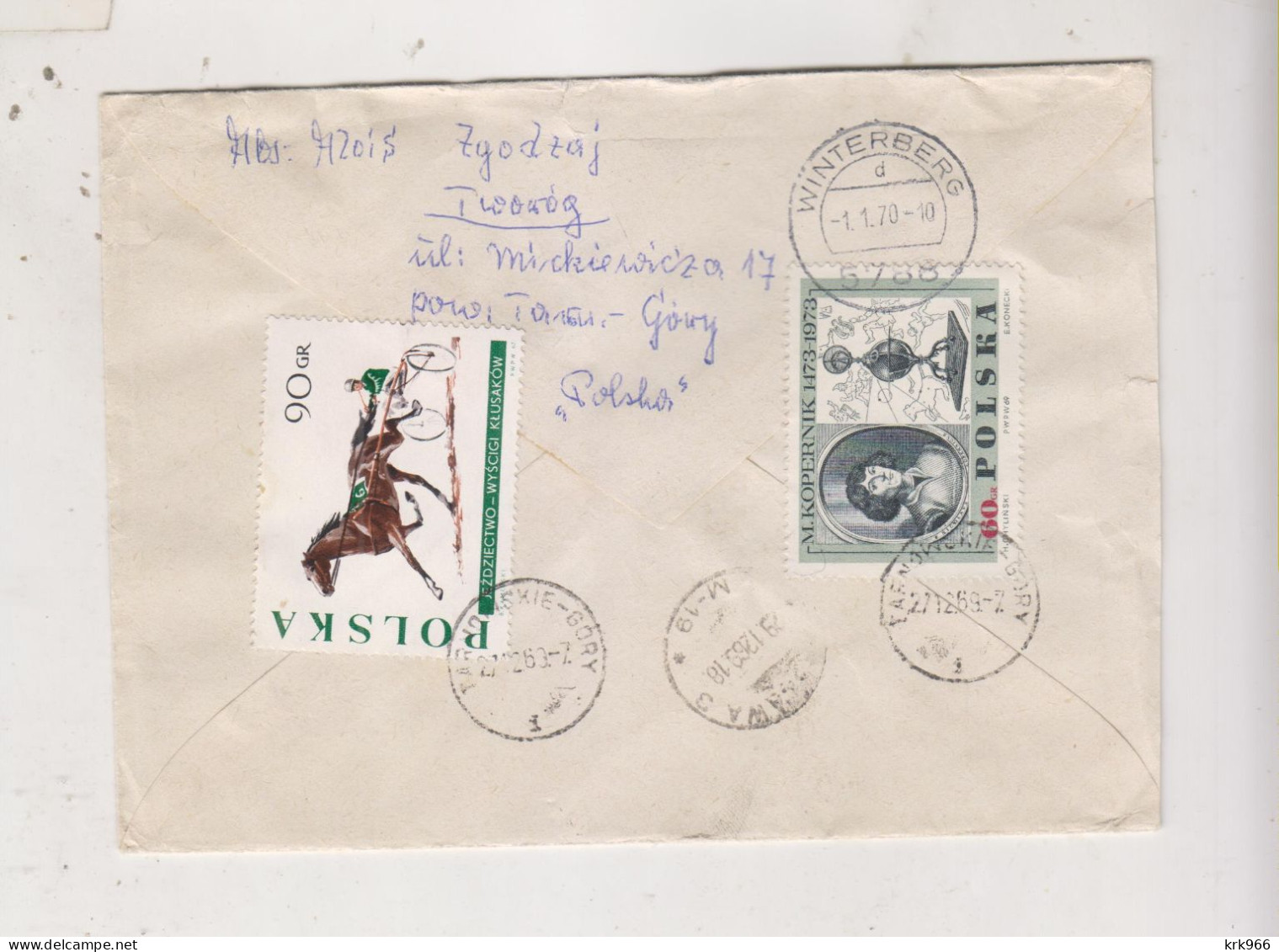 POLAND 1969  TARNOWSKIE GORY Registered Cover To Germany - Lettres & Documents