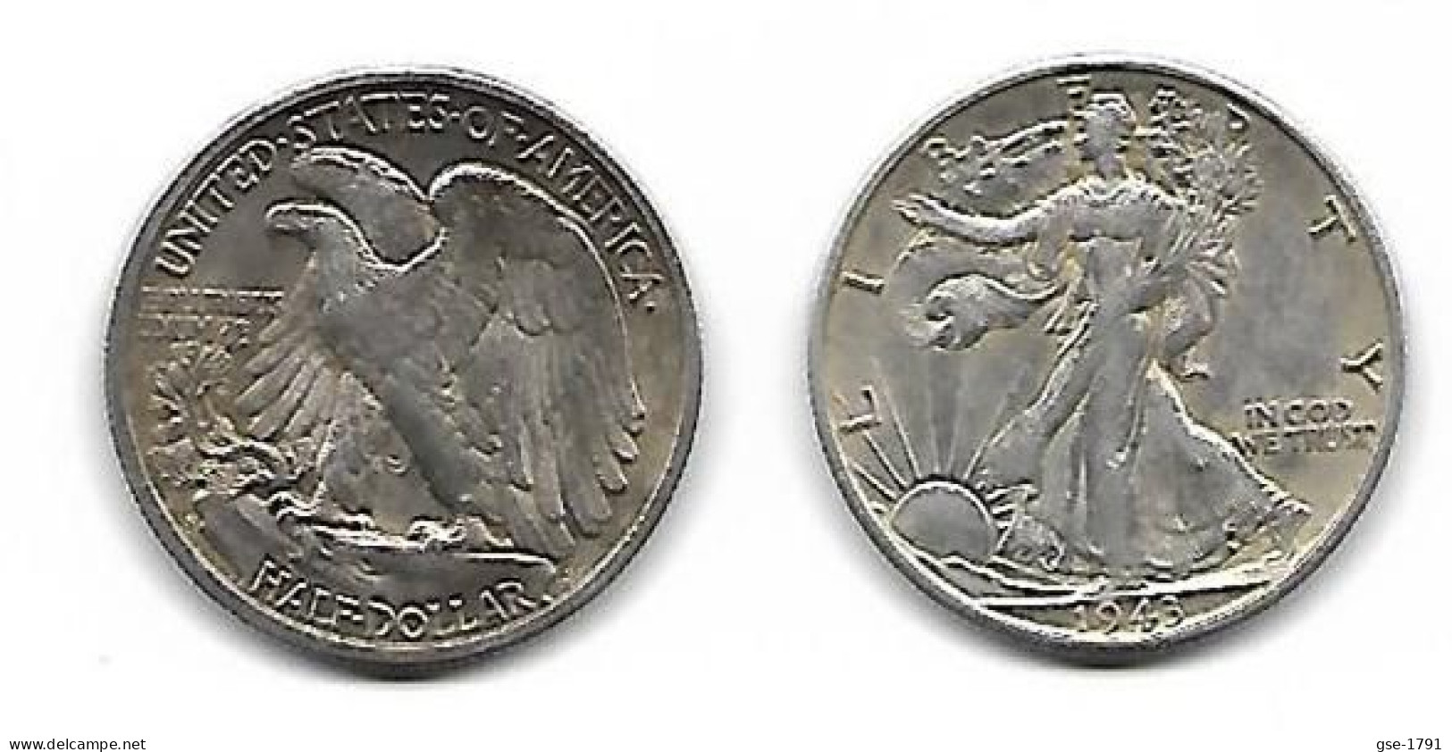 ETATS-UNIS Half Dollar LIBERTY 1943s  Argent  TB - Otros & Sin Clasificación