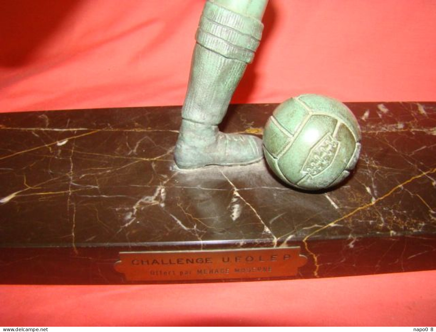 Trophée De Football En Régule époque Années 50 - Metallo