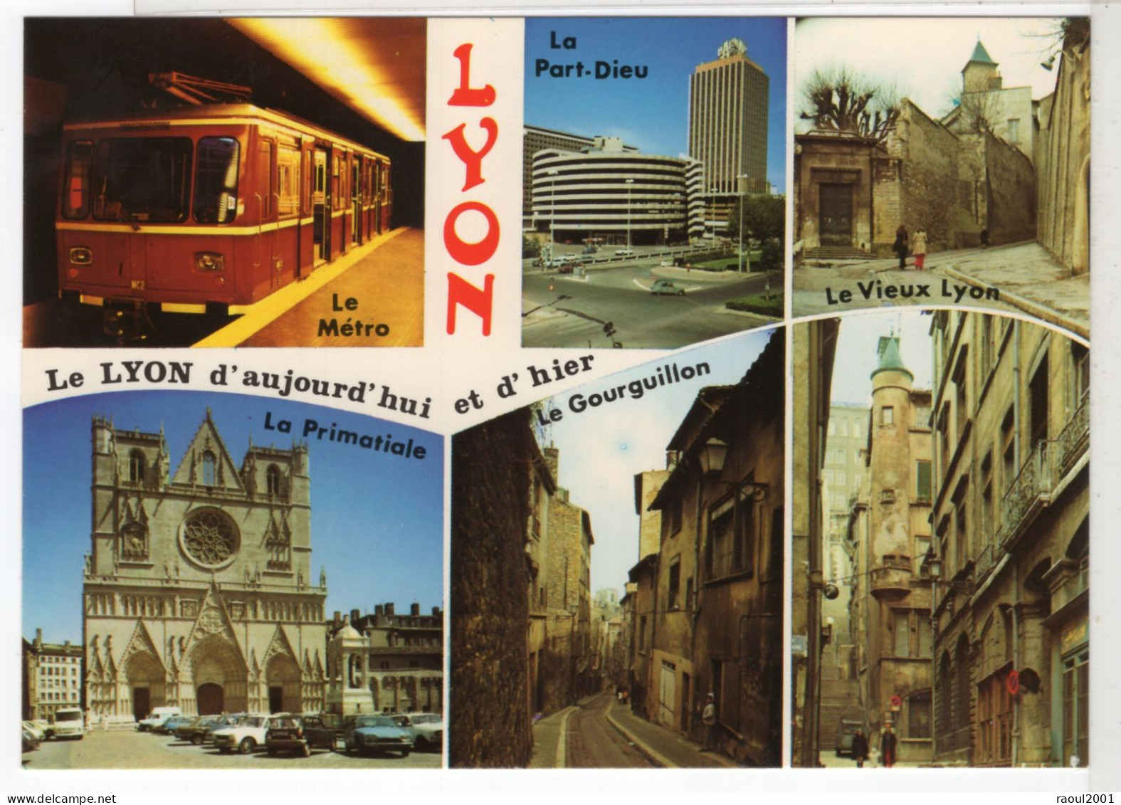 LOT De 3 Cartes Postales - Train Trains Métro - LYON - Métro En Service Depuis Le 2 Mai 1978 - U-Bahnen