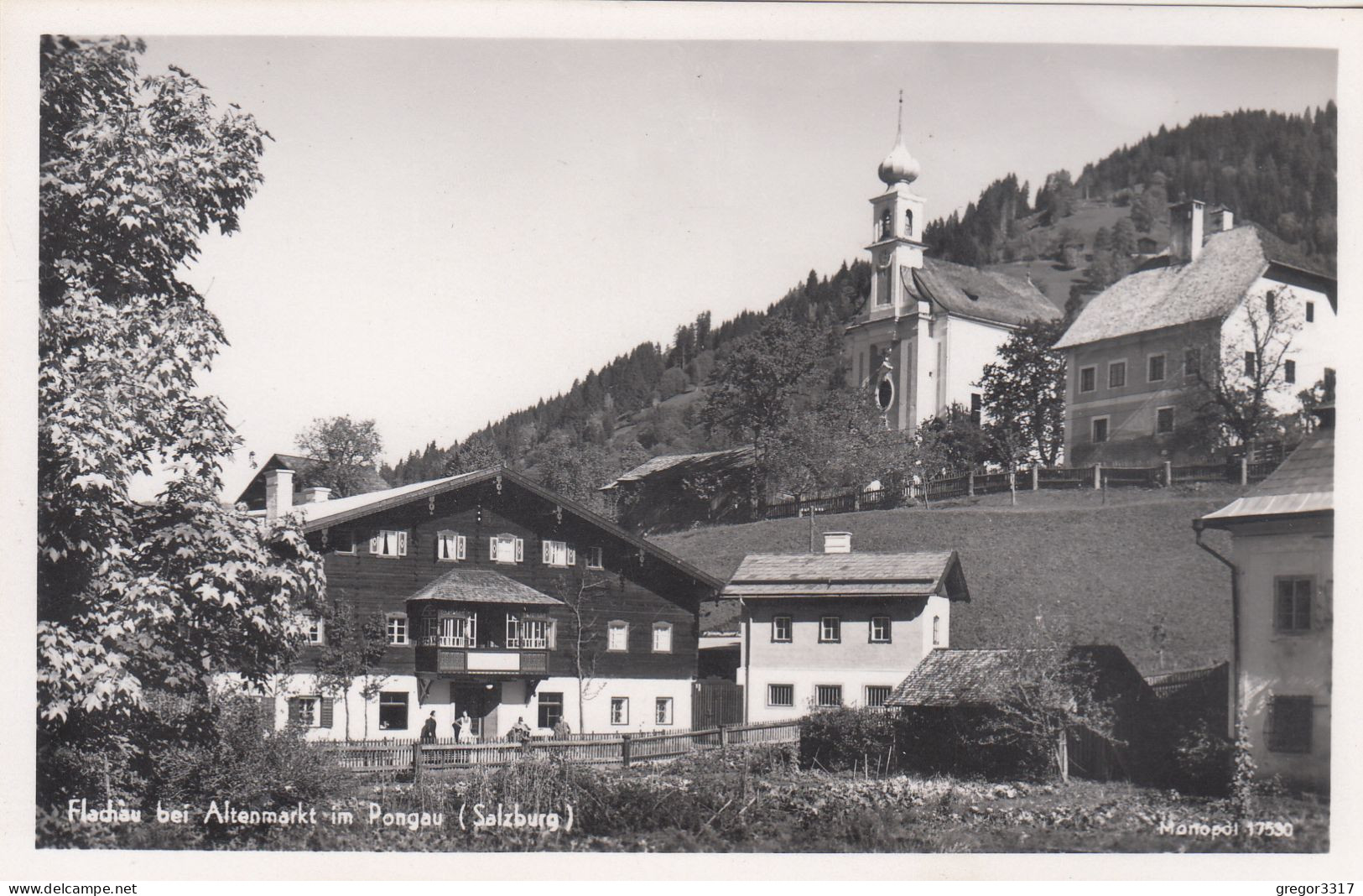 D7636) FLACHAU Bei ALTENMARKT Im Pongau - Salzburg - FOTO AK Mit Kirche U. Haus Detail - Altenmarkt Im Pongau