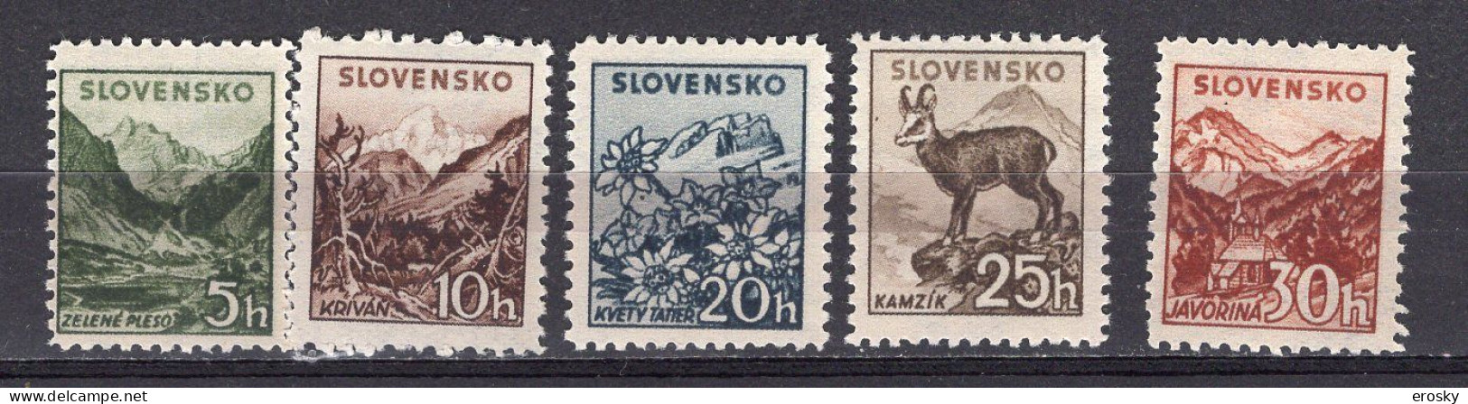 S7466 - SLOVAQUIE Yv N°39/43 ** - Unused Stamps