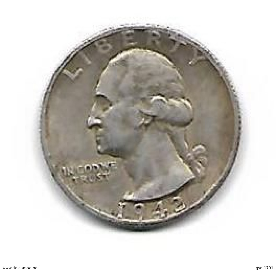 ETATS-UNIS QUARTER Dollar 1942s Argent TB - Sonstige & Ohne Zuordnung