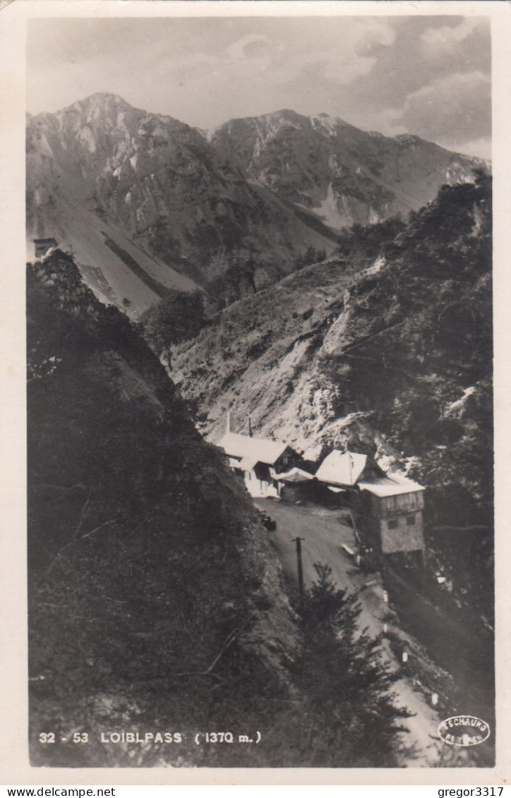 D7702) LOIBLPASS - Ferlach Kärnten - Grenze Gebäude Straße ALT! 1953 Gel. Kühnsdorf - Ferlach