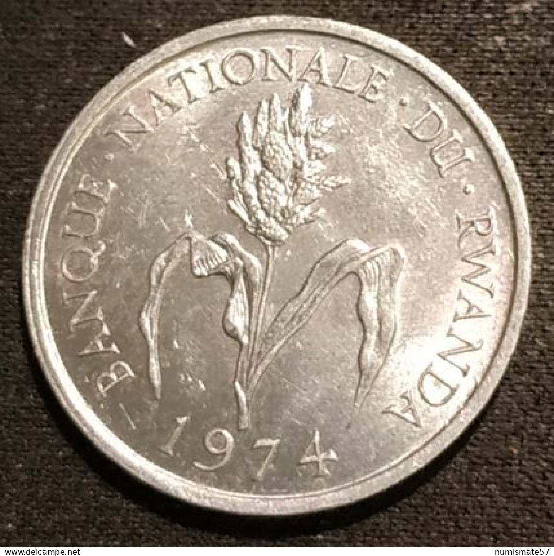 RWANDA - 1 FRANC 1974 - Épi De Millet - KM 12 - Rwanda