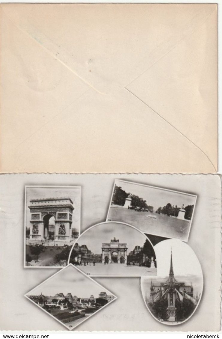 Arc De Triomphe, N°622+624(Y&T) Sur Lettre 1/2/45 Et Carte 11/9/45. Collection BERCK - 1944-45 Arc Of Triomphe