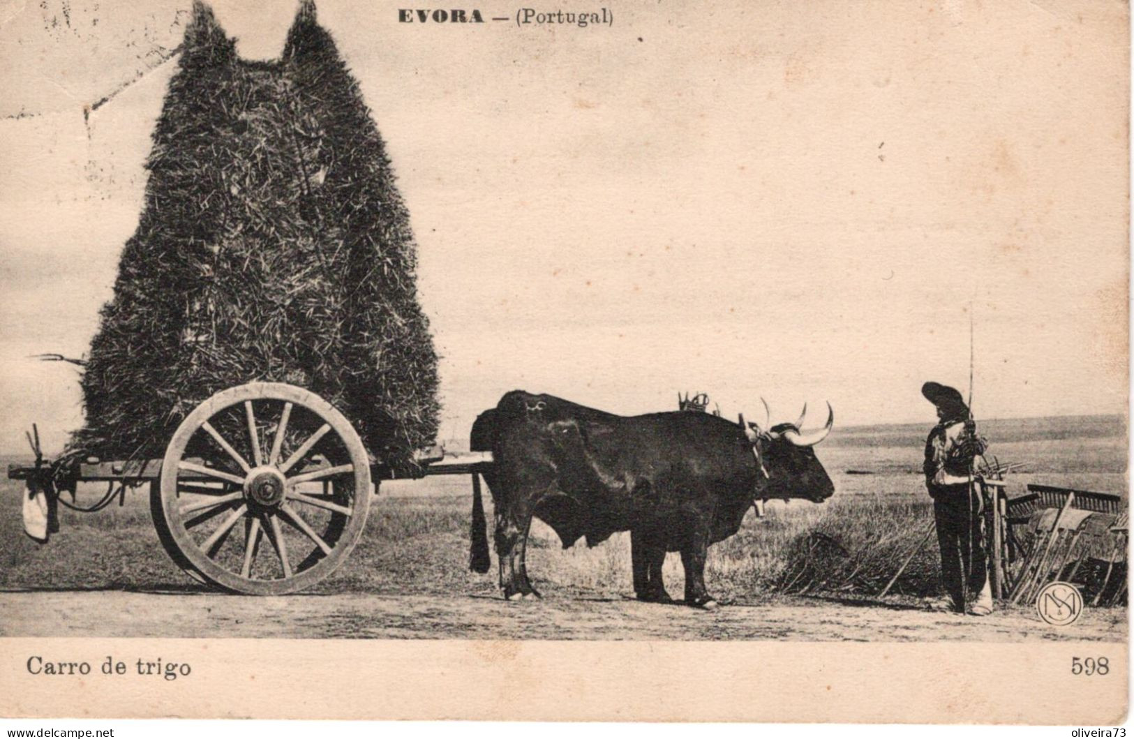 ÉVORA - ALENTEJO - Carro De Trigo - Costumes (Ed. Martins E Silva. Nº 598) - PORTUGAL - Evora