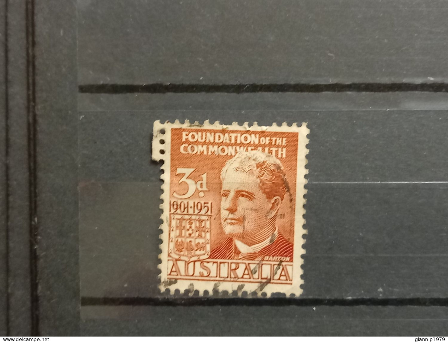 FRANCOBOLLI STAMPS AUSTRALIA AUSTRALIAN 1951 USED SERIE 50 ANNI ANNIVERSARY COMMOWEALTH OBLITERE' - Used Stamps