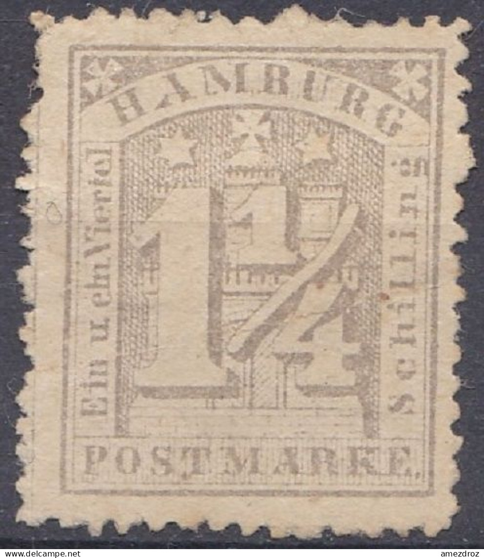 Hambourg 1864-1865 N° 12 Armoirie  (J1) - Hambourg