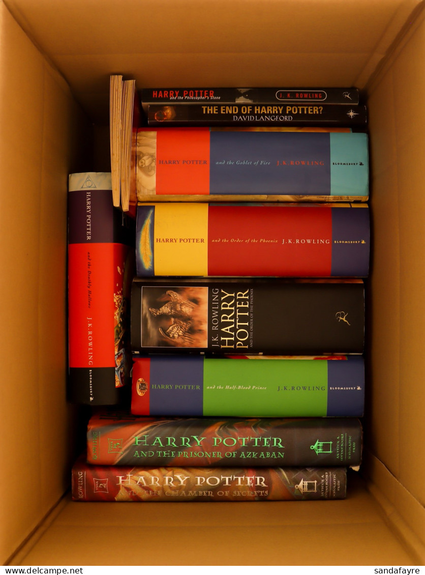 HARRY POTTER BOOK BOX. Includes 'Goblet Of Fire' 1st Edition With Uncorrected Errors; 'The Half Blood Prince' 1st Editio - Other & Unclassified