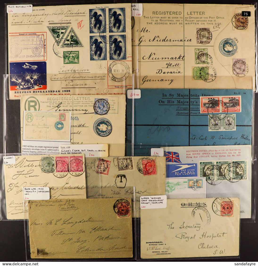 BRITISH AFRICA COVERS Group Of 31 Selected Items Spanning 1893 To 1952 From Br East Africa, Cape Of Good Hope, Gold Coas - Otros & Sin Clasificación