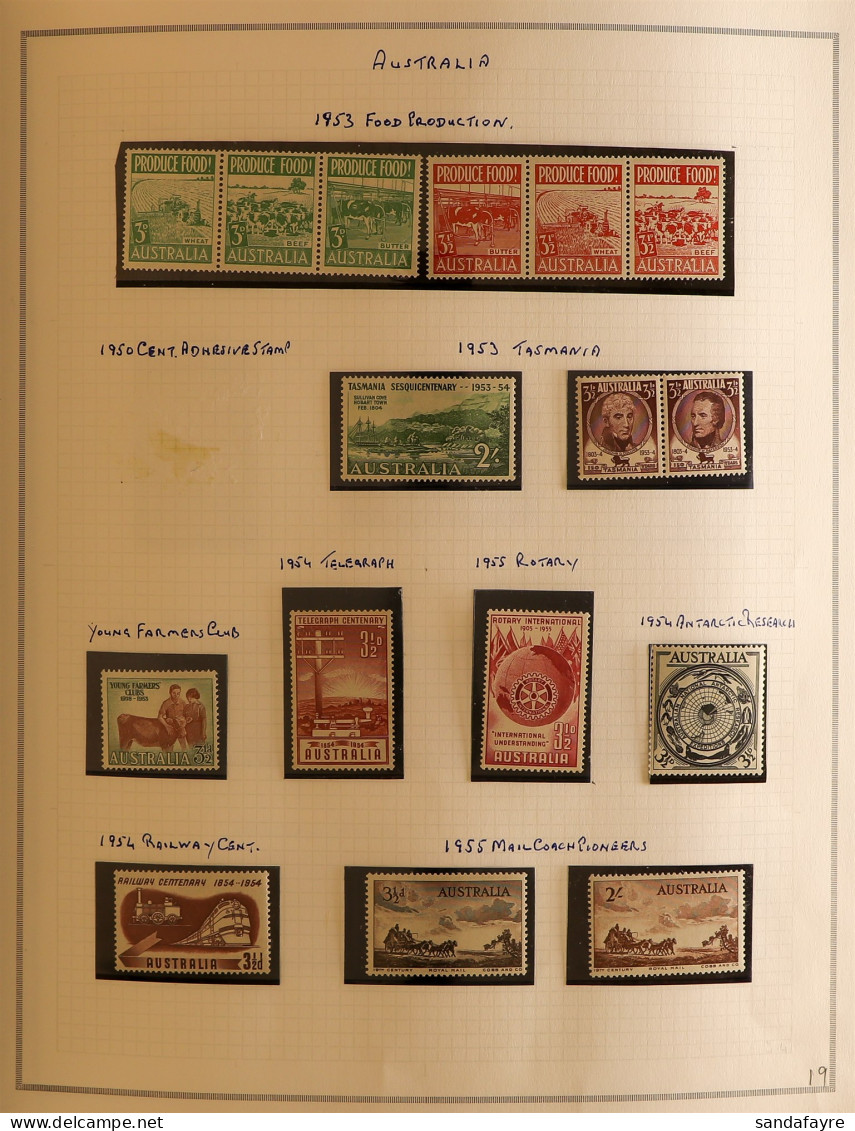 BRITISH OCEANIA 1950's - 1970's MOSTLY NEVER HINGED MINT Collection In Album, Australia, AAT, Br Solomon Is, Christmas I - Otros & Sin Clasificación