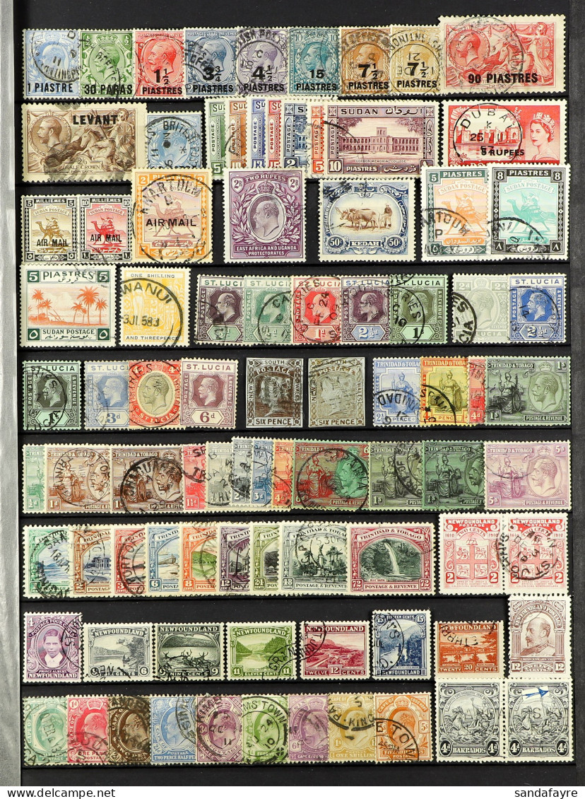 COMMONWEALTH Selection Of Chiefly QV - KGV Used Stamps On Black Stock Pages, Stc Â£2500+ (approx 150 Stamps) - Other & Unclassified