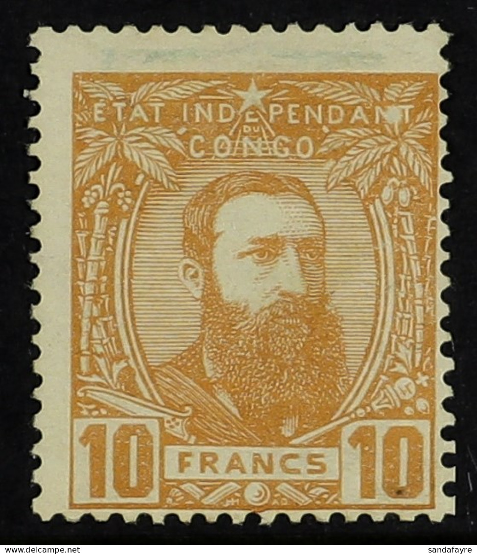 CONGO 1887-94 10f Dull Orange, COB 13 (SG 14), Fine Mint, Cat â‚¬720. - Other & Unclassified