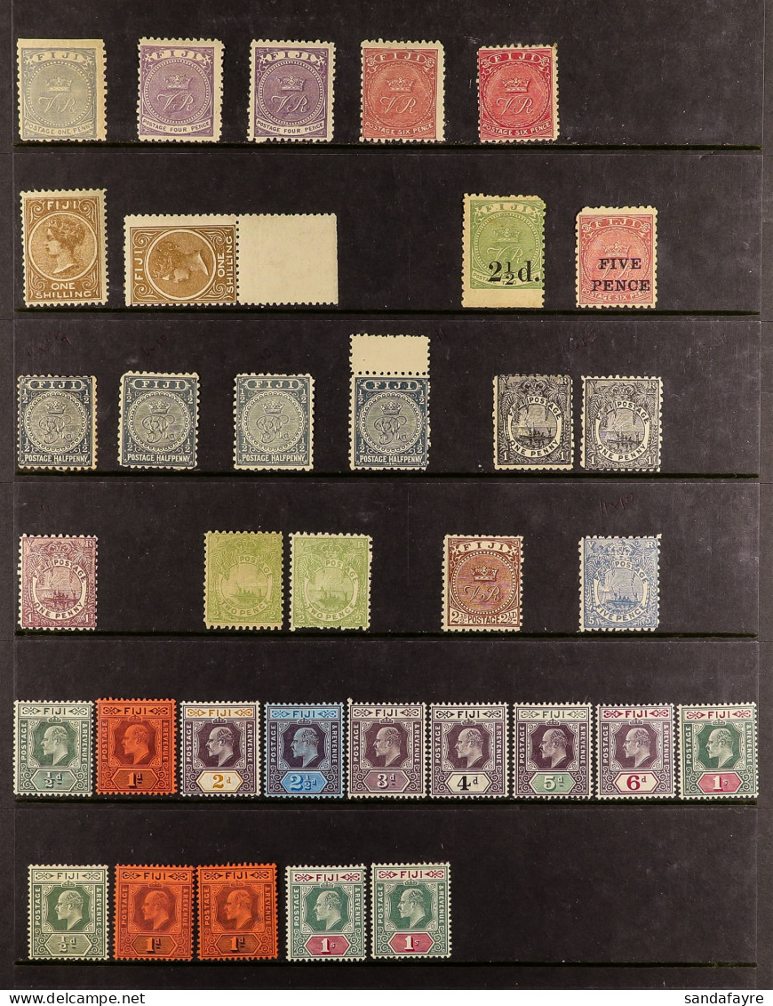 1878 - 1937 MINT COLLECTION On Stock Pages, Must Have A High Catalogue Value (approx 100 Stamps) - Fiji (...-1970)