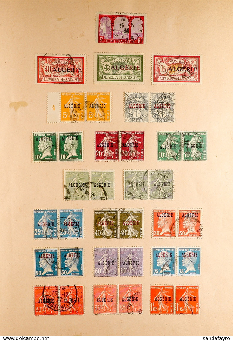 ALGERIA TO GUYANA COLLECTION Of Mint & Used Stamps On Leaves Includes PO's In China, Congo, Ivory Coast, Diego Suarez, G - Other & Unclassified