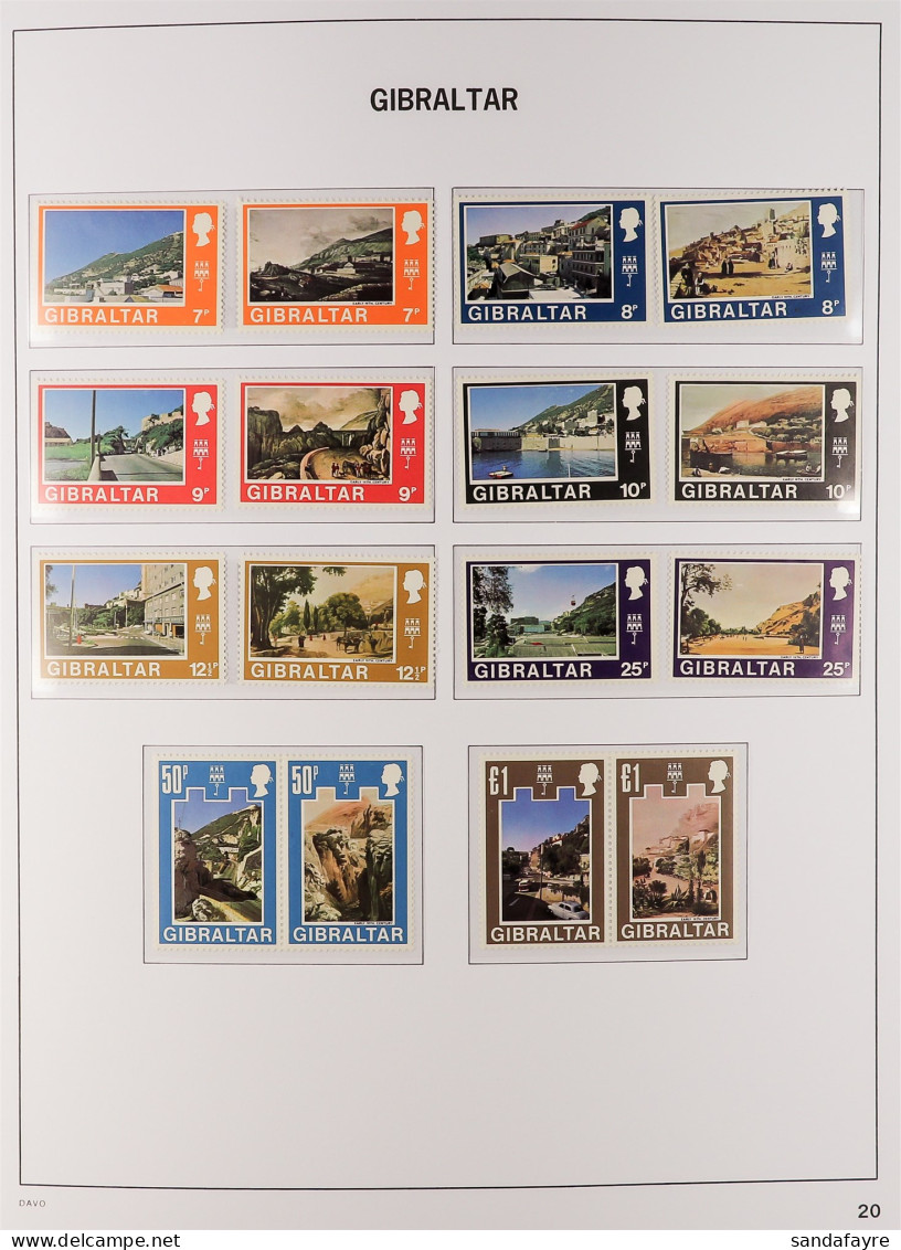 1971 - 1999 DECIMAL CURRENCY COLLECTION In 'Davo' Hingeless Album, All Stamps Mint / Most Never Hinged, Near- Complet - Gibraltar