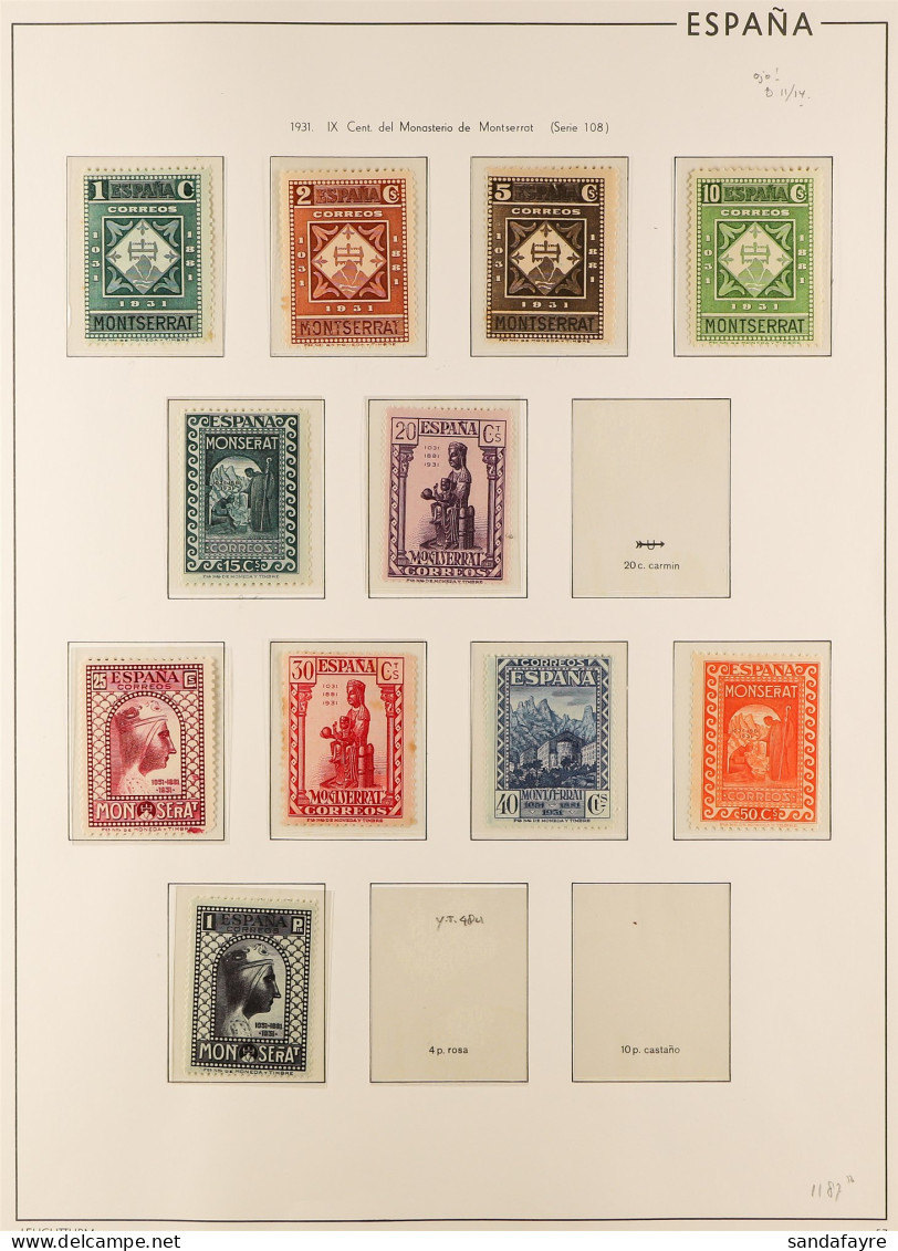 1931 - 1938 MINT REPUBLICAN ISSUES A Comprehensive Collection On Hingeless Album Pages, Stc Cat â‚¬3150 (approx 250 Stam - Andere & Zonder Classificatie