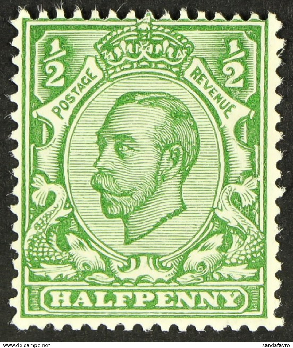 1912 Â½d Green Downey Head, Die 2 With White Scales, SG Spec. N5 (1)k, Fine Mint. Cat. Â£225. - Unclassified