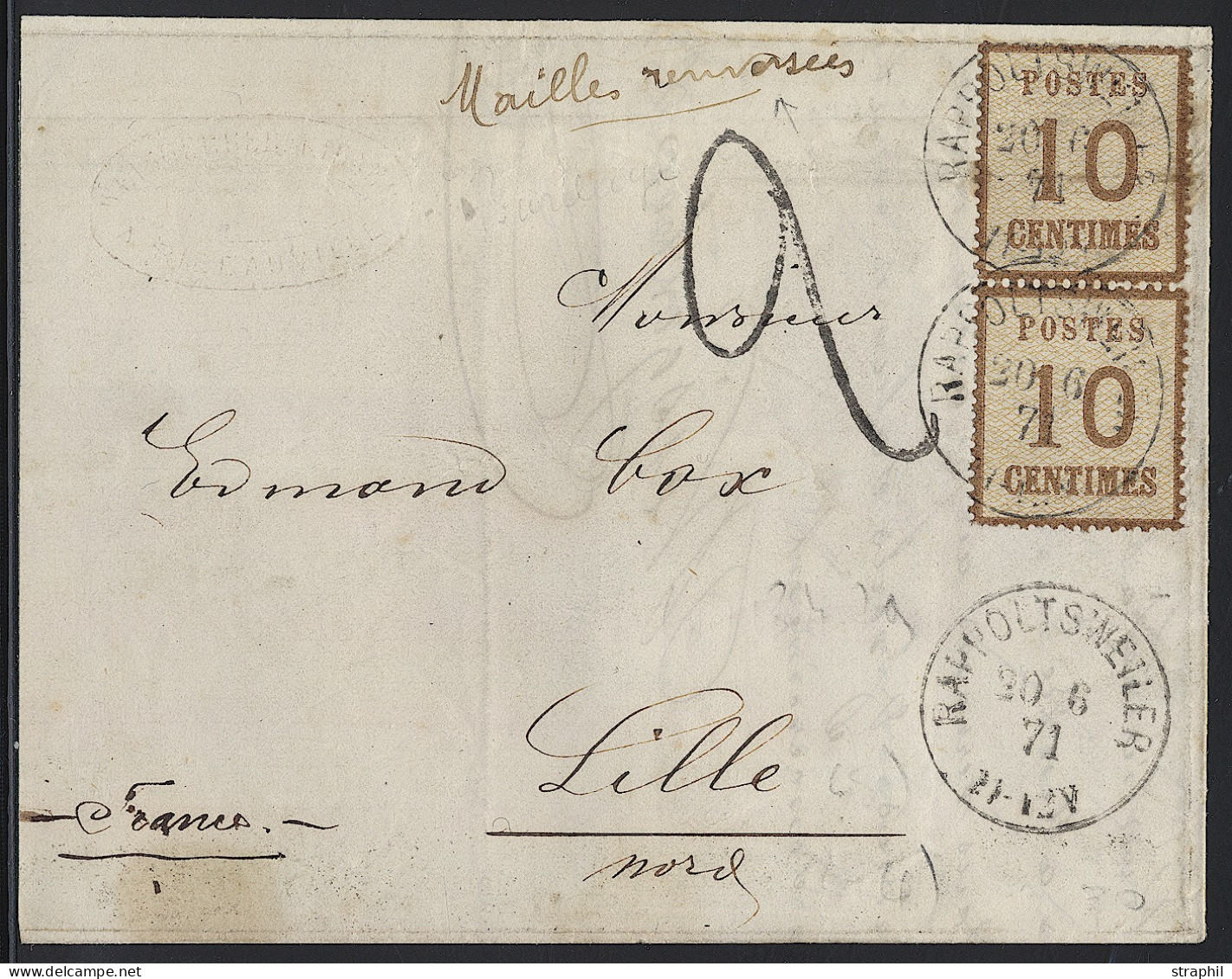 LAC TIMBRES 1870 - 71 - Other & Unclassified