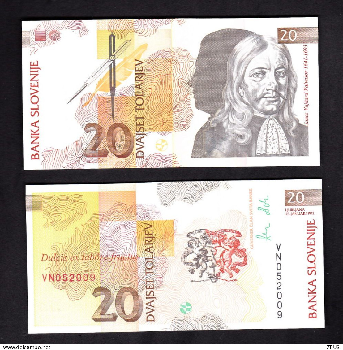 SLOVENIA 20 TOLARS 1992  PIK 12 FDS - Slovenië