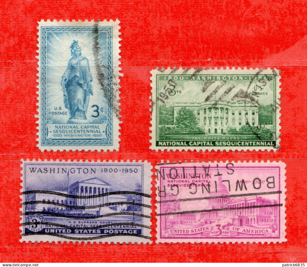 (Us2) USA °- 1950 - Ville De Washinton.  Yvert .541 à 544.   USED.  Vedi Descrizione - Gebraucht