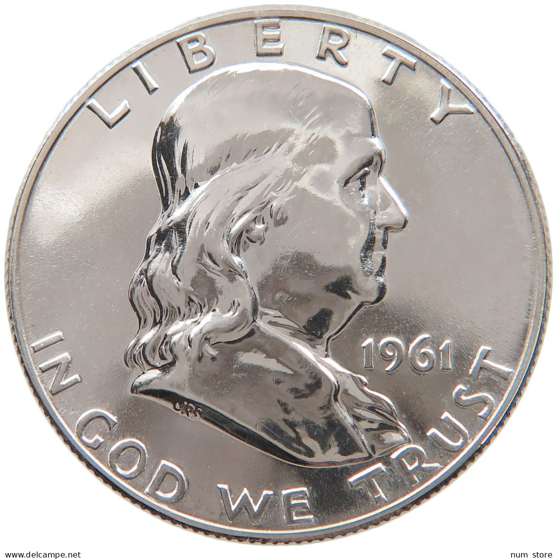 UNITED STATES OF AMERICA HALF DOLLAR 1961 Franklin Silver Half Dollar #t141 0453 - 1948-1963: Franklin