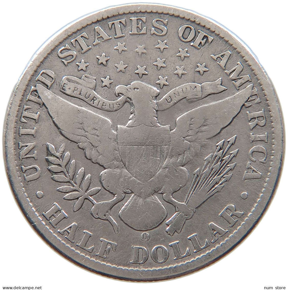 UNITED STATES OF AMERICA HALF DOLLAR 1908 O BARBER #t141 0465 - 1892-1915: Barber