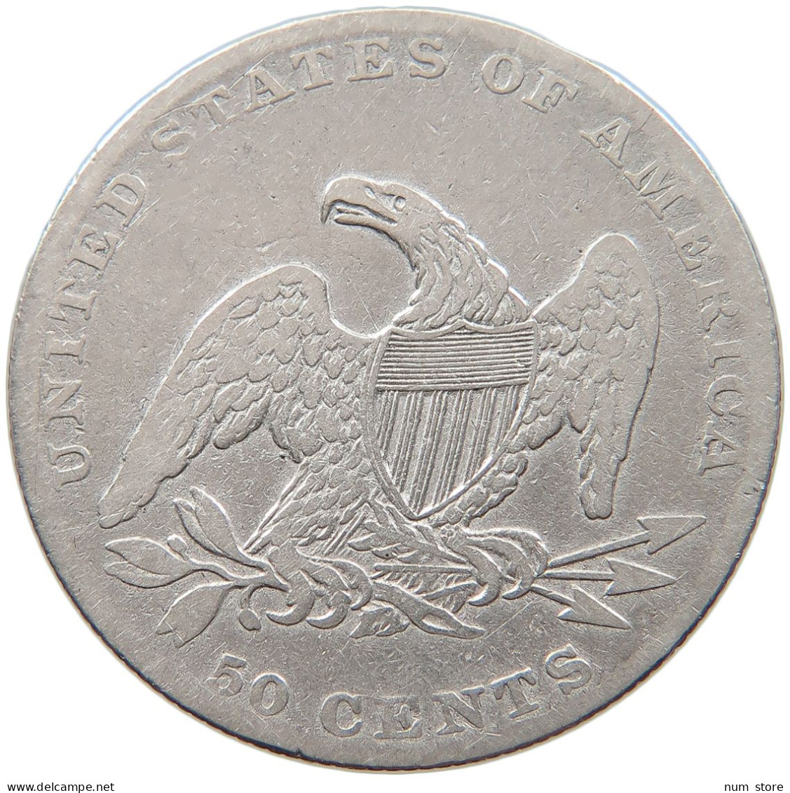 UNITED STATES OF AMERICA HALF DOLLAR 1837 CAPPED BUST #t141 0425 - 1794-1839: Early Halves