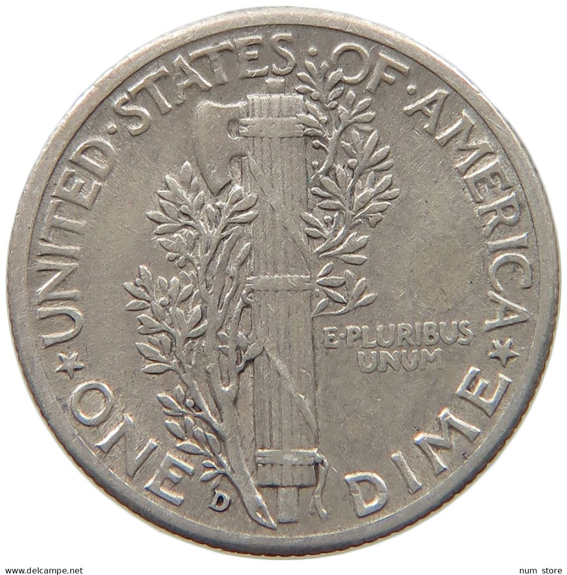 UNITED STATES OF AMERICA DIME 1945 D MERCURY #c012 0275 - 1916-1945: Mercury