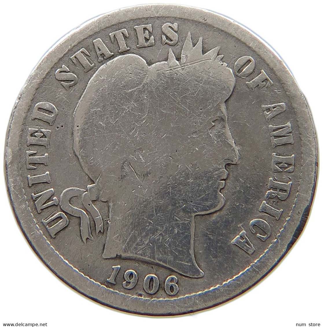 UNITED STATES OF AMERICA DIME 1906 BARBER #a082 0563 - 1892-1916: Barber