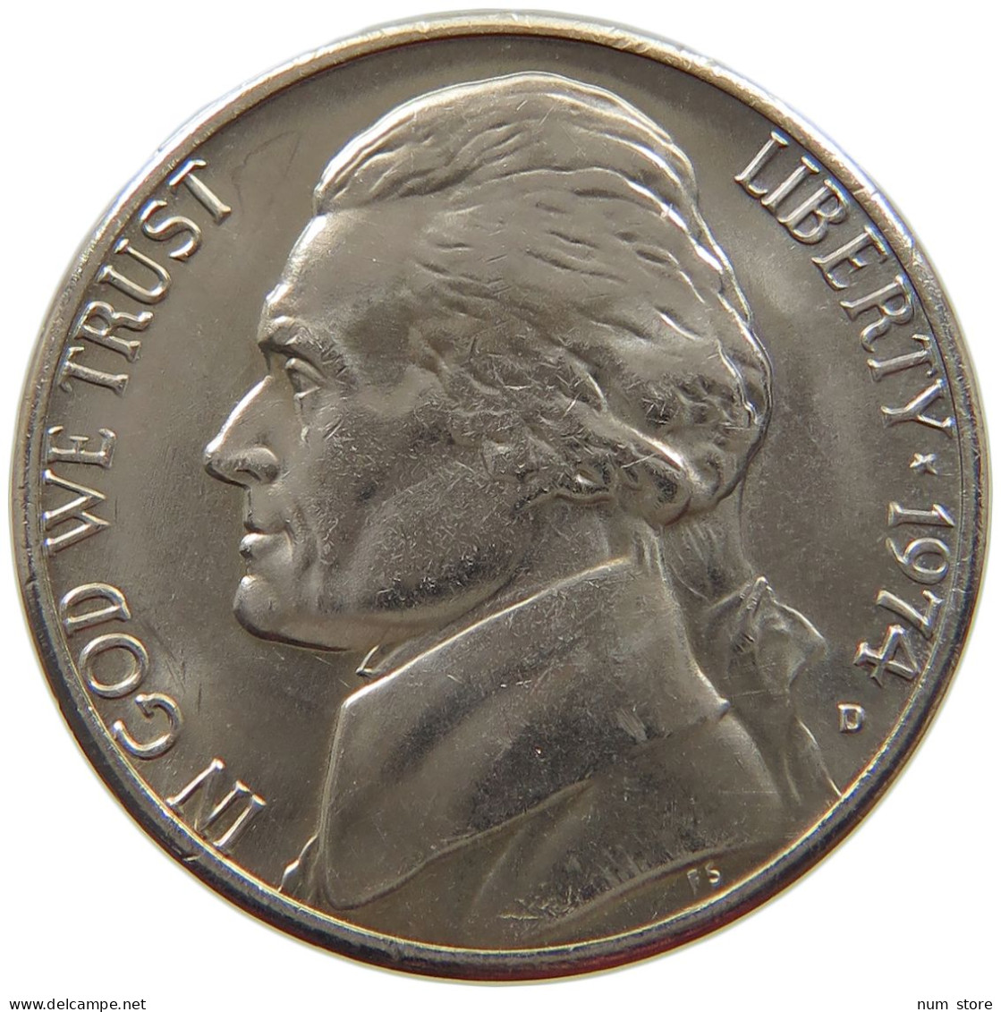 UNITED STATES OF AMERICA NICKEL 1974 D  #alb053 0265 - 1938-…: Jefferson