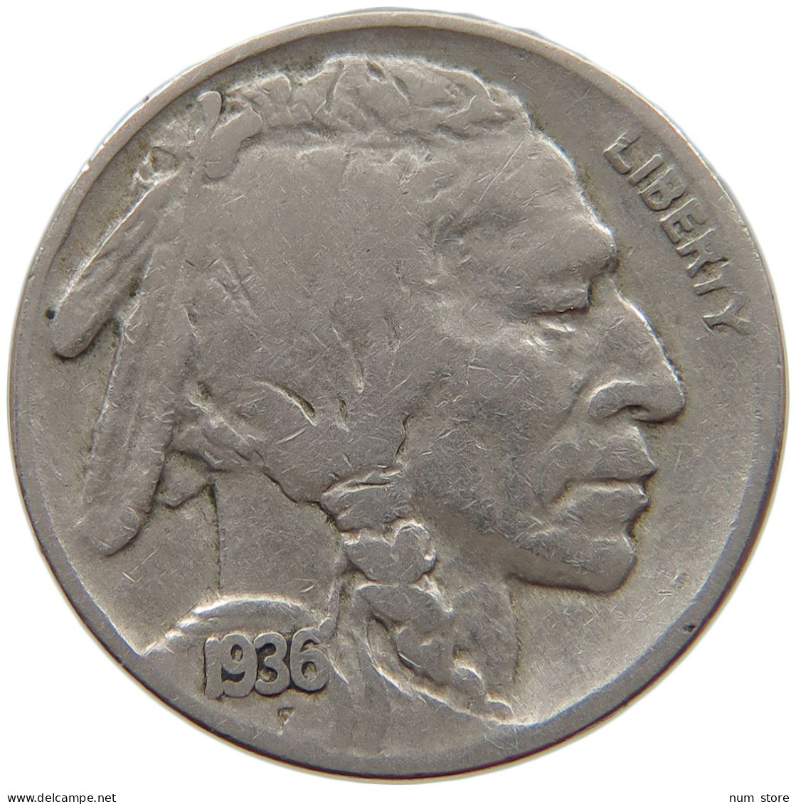 UNITED STATES OF AMERICA NICKEL 1936 BUFFALO #s063 0987 - 1913-1938: Buffalo