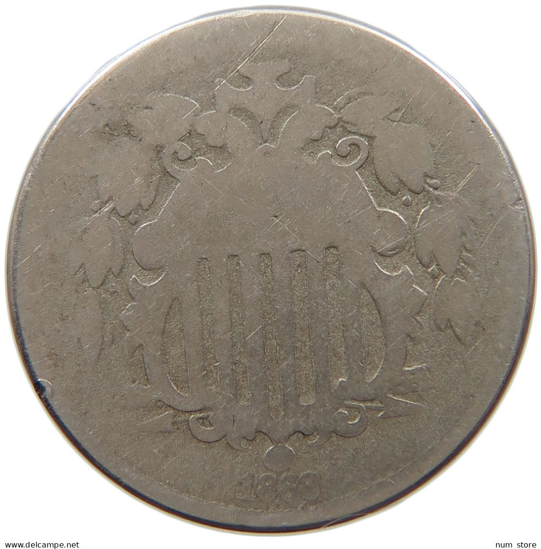 UNITED STATES OF AMERICA NICKEL 1868 SHIELD #c012 0253 - 1866-83: Shield (Écusson)