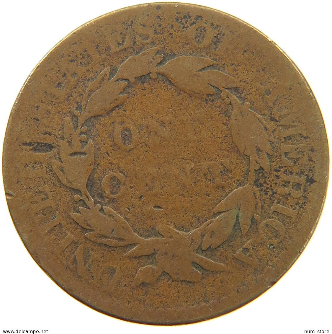 UNITED STATES OF AMERICA LARGE CENT 1819 CORONET HEAD #t114 0185 - 1816-1839: Coronet Head (Tête Couronnée)