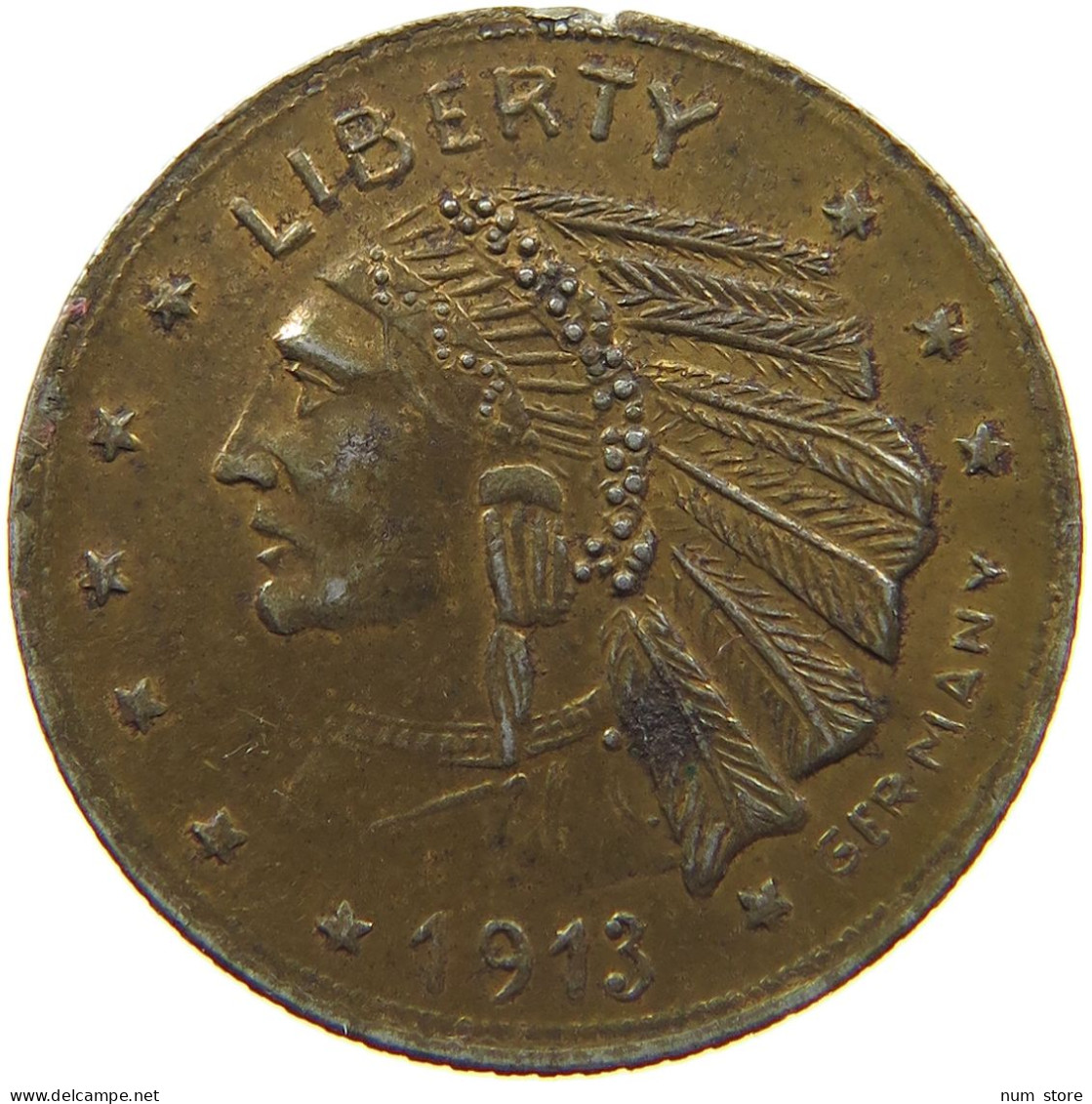 UNITED STATES OF AMERICA TOKEN 1913 INDIAN HEAD #c073 0065 - Sonstige & Ohne Zuordnung