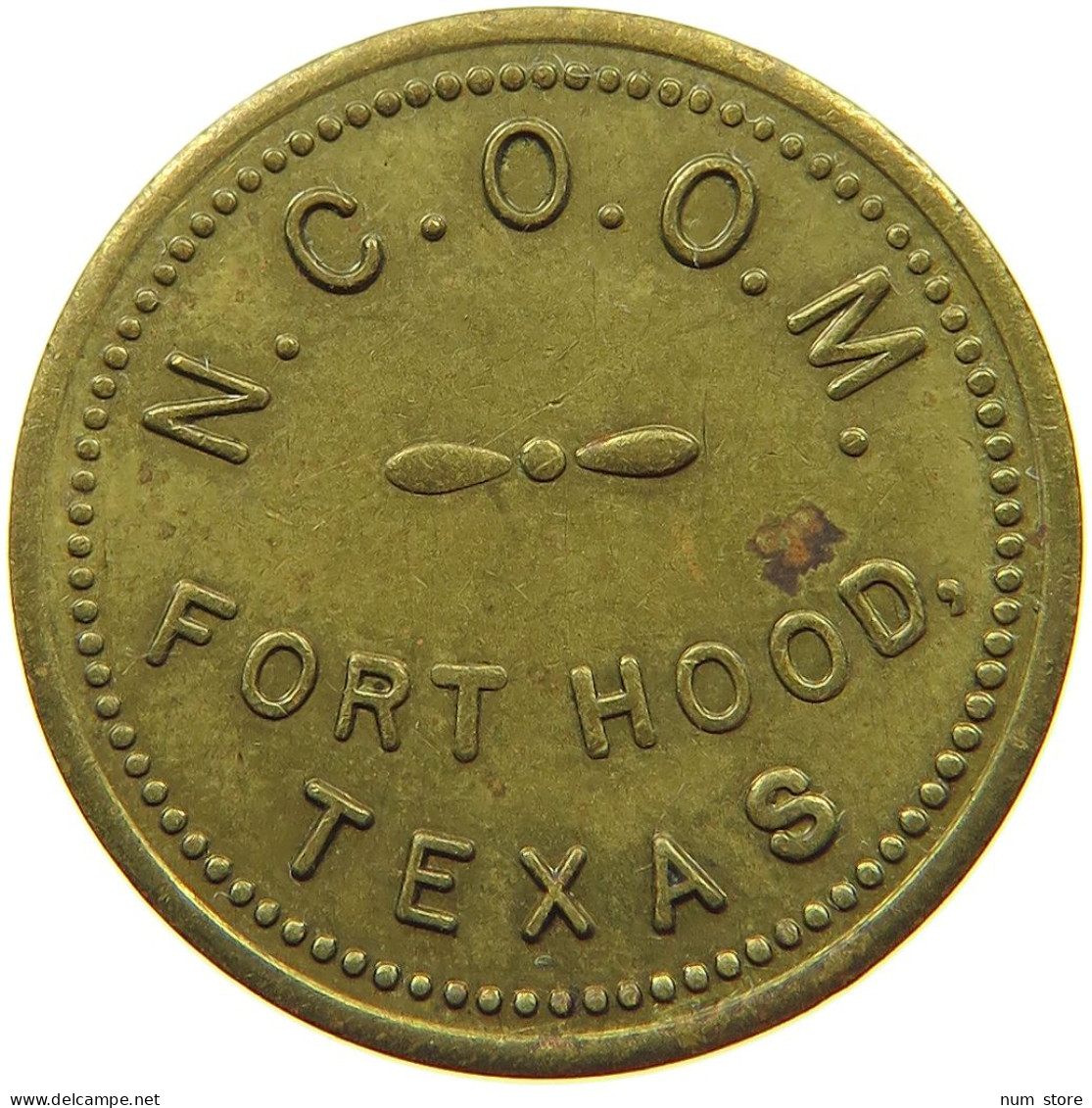 UNITED STATES OF AMERICA TOKEN  TOKEN 5 CENTS IN TRADE TEXAS FORT HOOD #s066 0593 - Autres & Non Classés