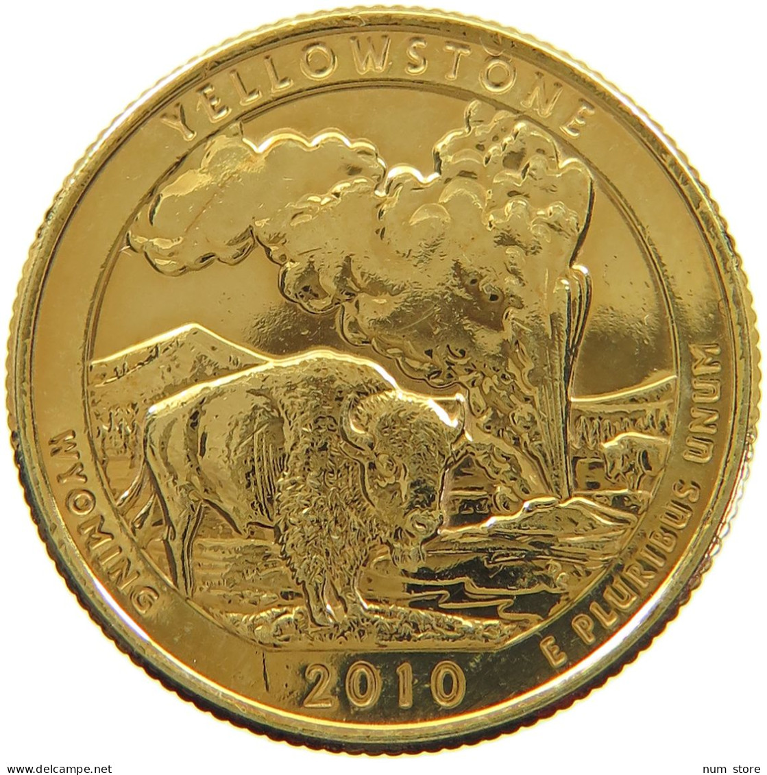 UNITED STATES OF AMERICA QUARTER 2010 D GOLD PLATED #a094 0505 - Sin Clasificación
