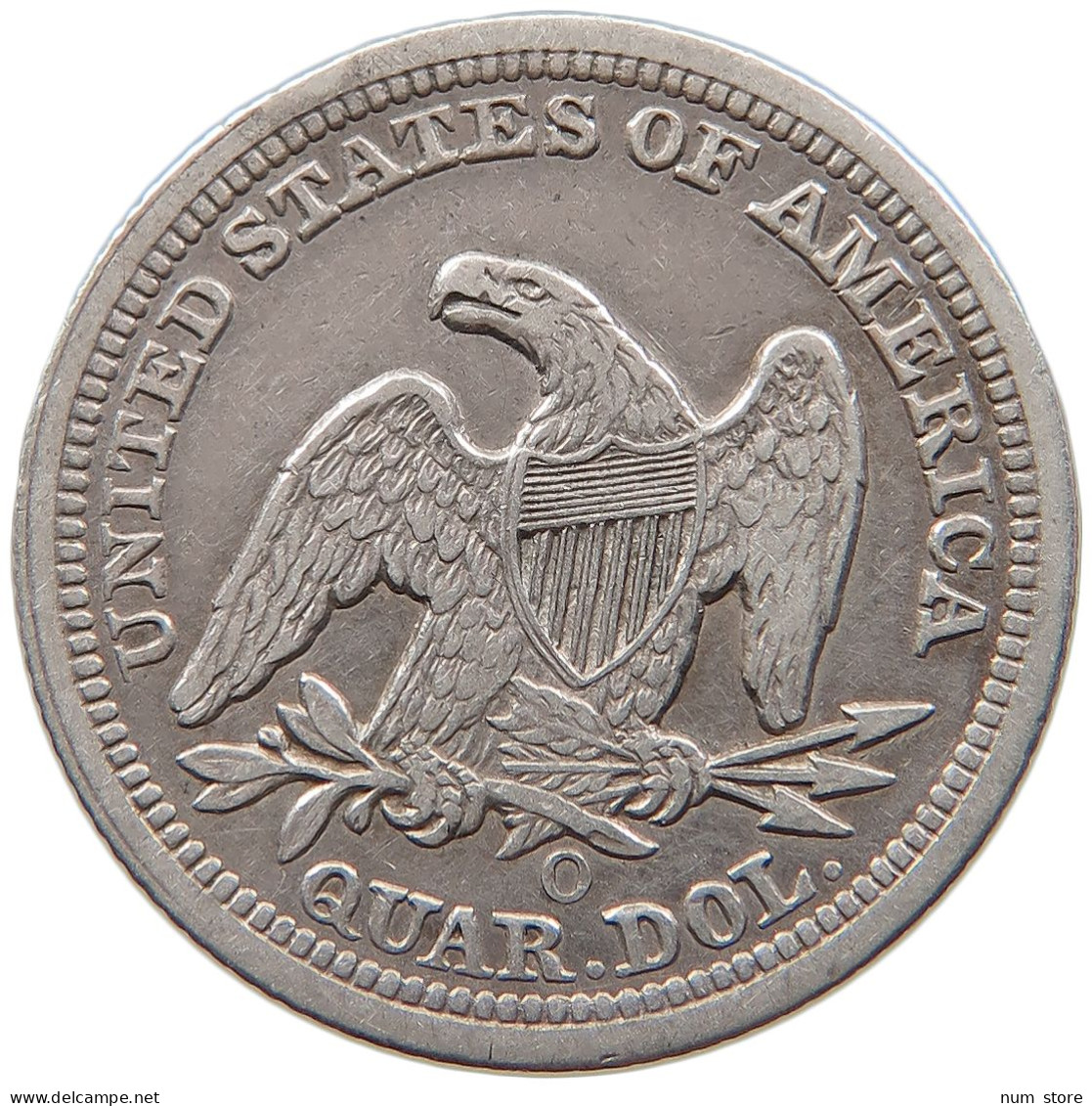 UNITED STATES OF AMERICA QUARTER 1854 O SEATED LIBERTY #t143 0325 - 1838-1891: Seated Liberty