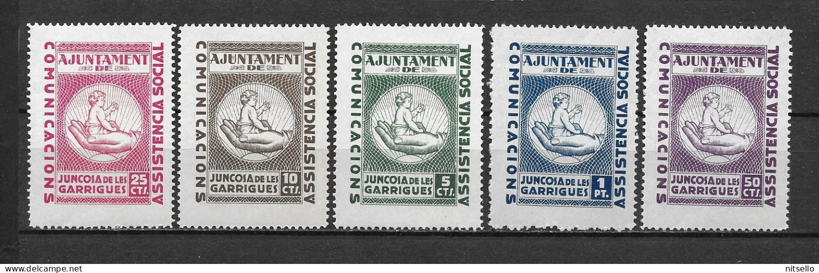 LOTE 2112 E  ///  (C0150)  JUNCOSA DE LES GARRIGUES ASIST SOCIAL  **MNH    ¡¡¡ LIQUIDATION - JE LIQUIDE !!! - Spanish Civil War Labels