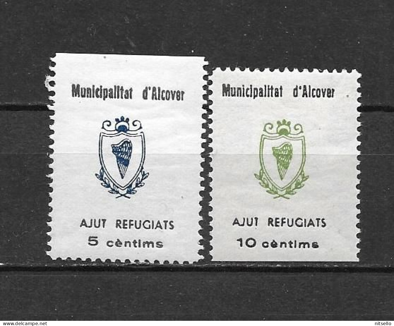 LOTE 2112 E  ///  (C160)  ALCOVER   AJUT REFUGIATS  *MH    ¡¡¡ LIQUIDATION - JE LIQUIDE !!! - Spanish Civil War Labels