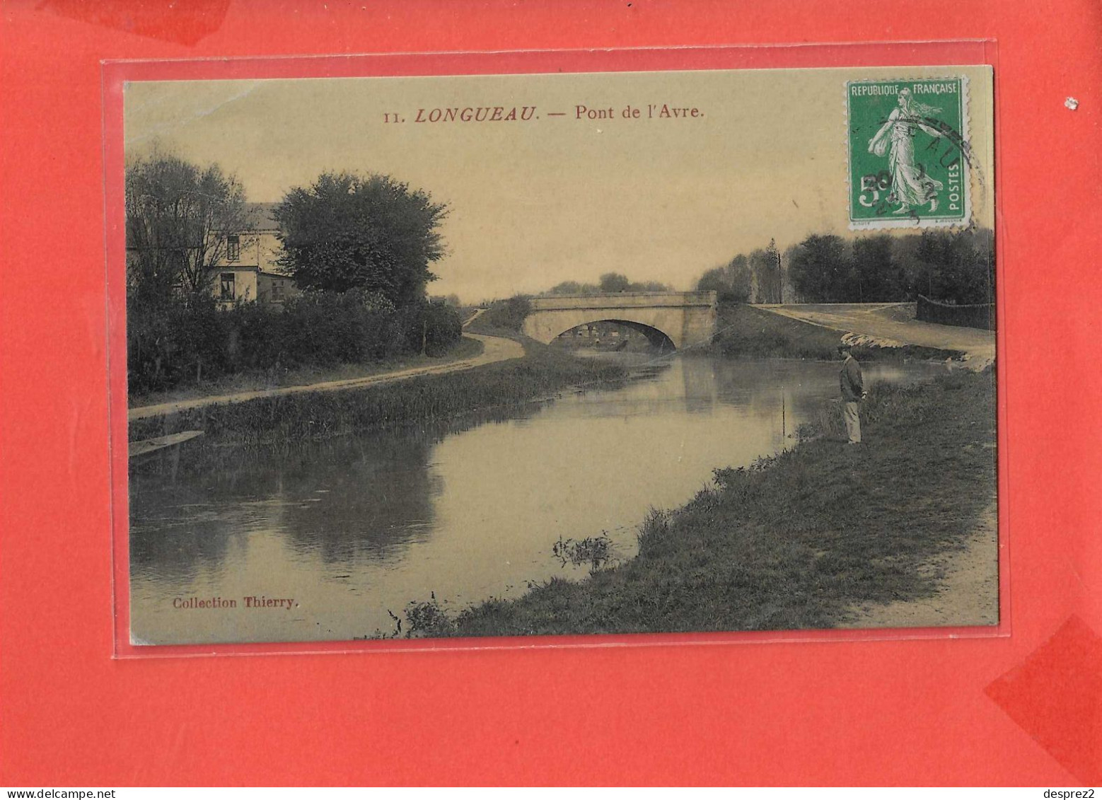 80 LONGUEAU Cpa Animée Pont Sur L ' Avre Coll Thierry - Longueau