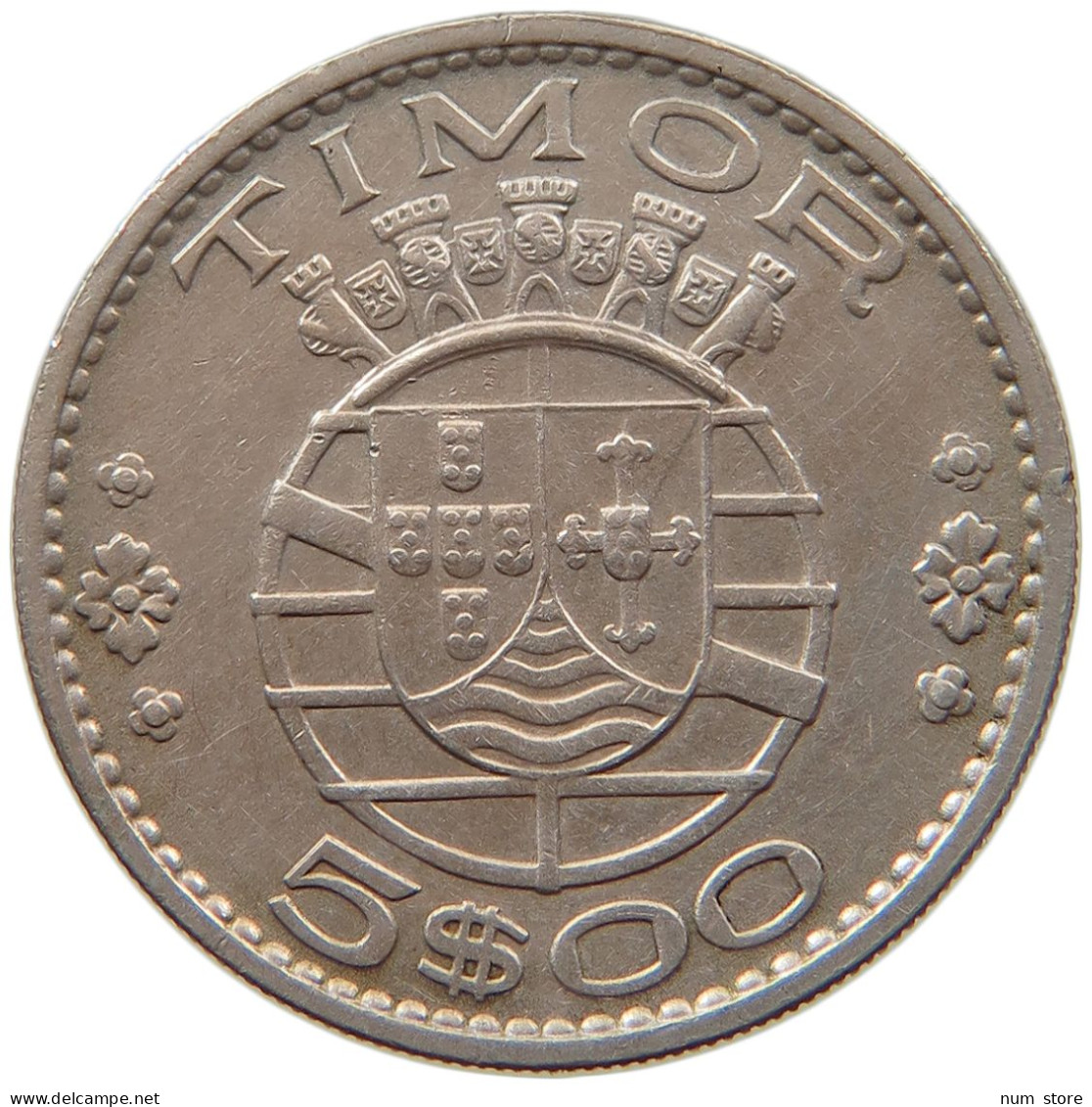 TIMOR 5 ESCUDOS 1970  #c063 0405 - Timor