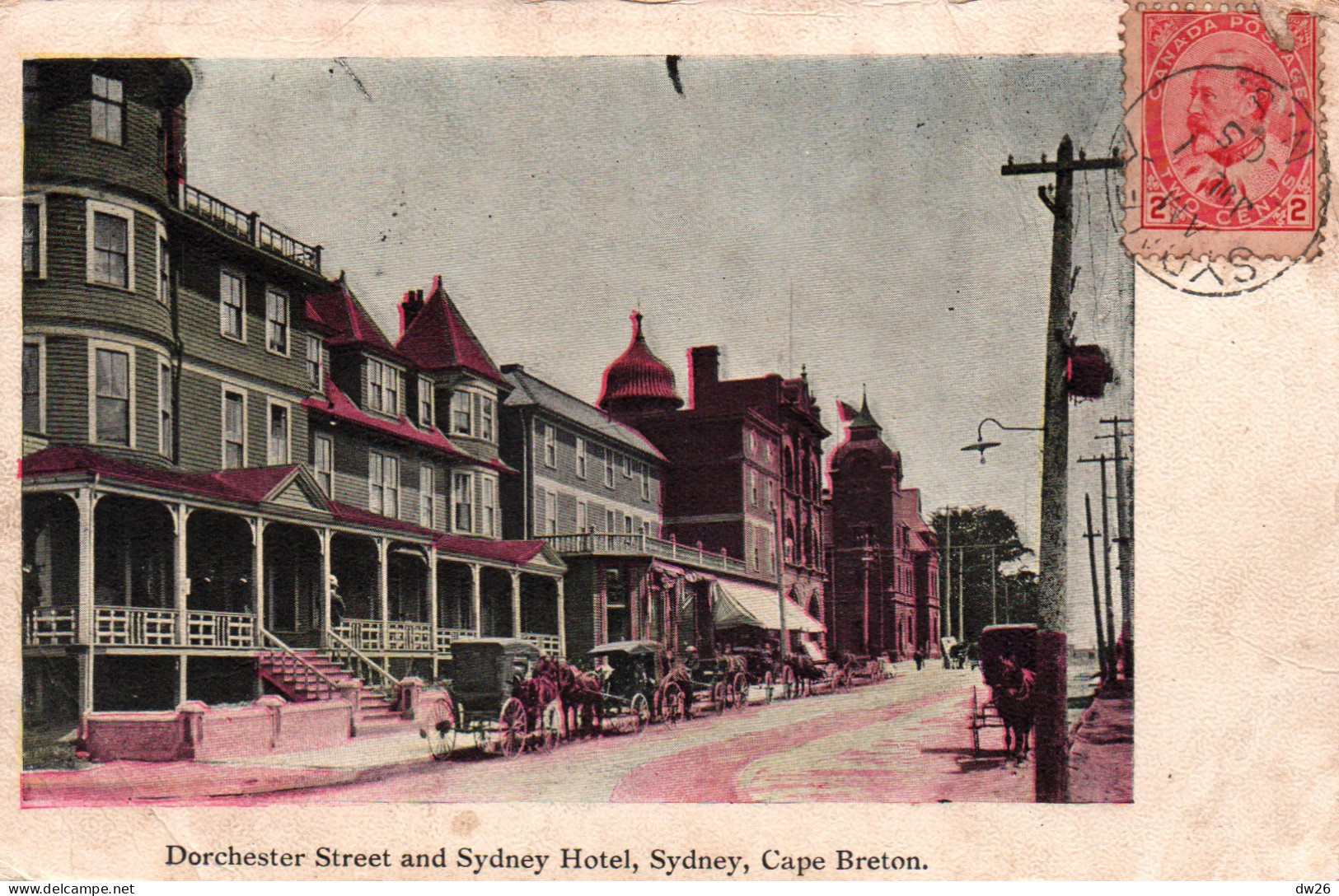 Canada - Cape Breton 1905 - Dorchester Street And Sydney Hotel, Attelages - Cape Breton