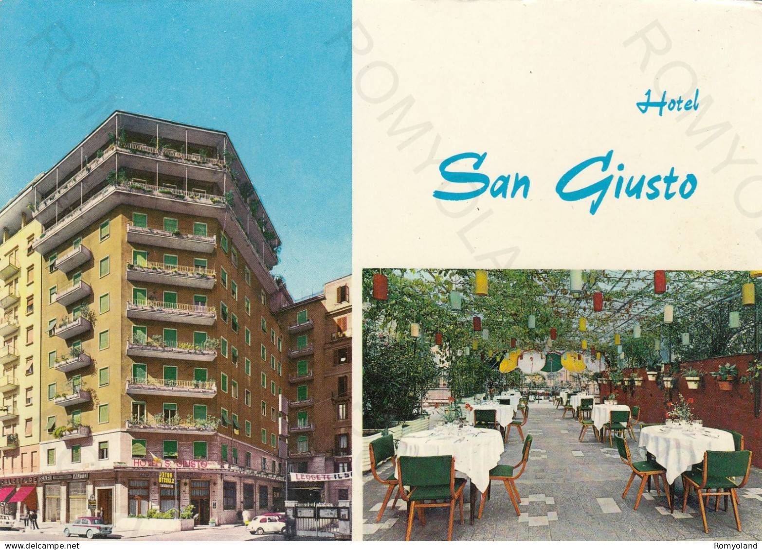 CARTOLINA  ROMA,LAZIO-HOTEL SAN GIUSTO PIAZZA BOLOGNA 58-STORIA,MEMORIA,CULTURA,RELIGIONE,BELLA ITALIA,NON VIAGGIATA - Bars, Hotels & Restaurants