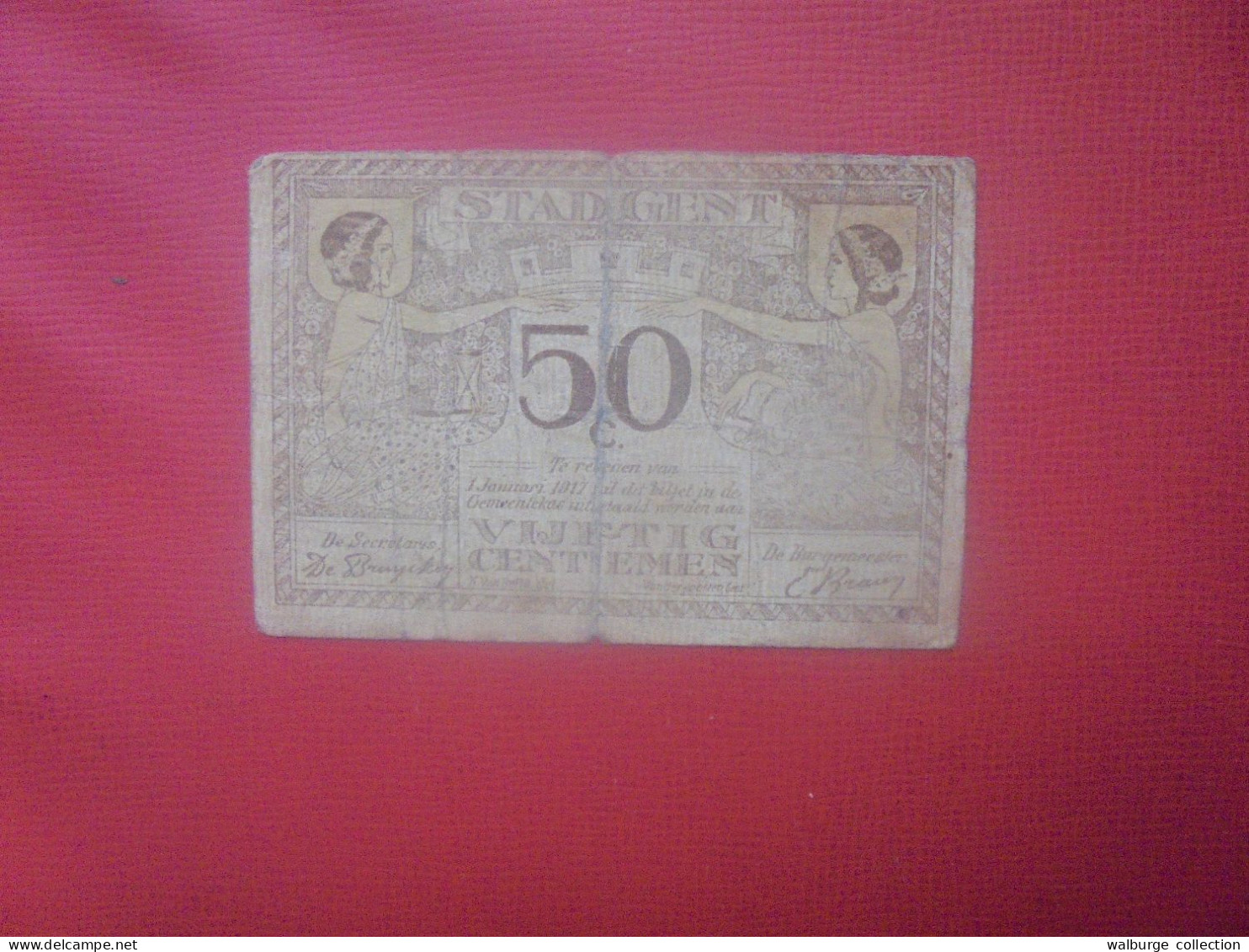 GENT 50 Centimes 1917 (B.18) - Verzamelingen