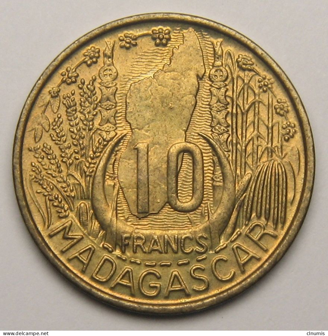 ASSEZ RARE 10 Francs Union Française, 1953, Madagascar - Madagascar