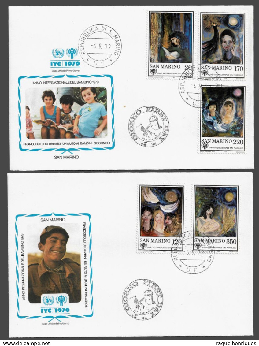 SAN MARINO FDC COVER - 1979 International Year Of The Child - SET ON 2 FDCs (FDC79#03) - Lettres & Documents